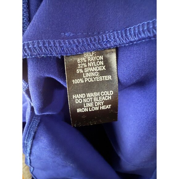 Lulus Womens Royal Blue Asymmetric Hem Cocktail Dress Size M NWT - Picture 6 of 6